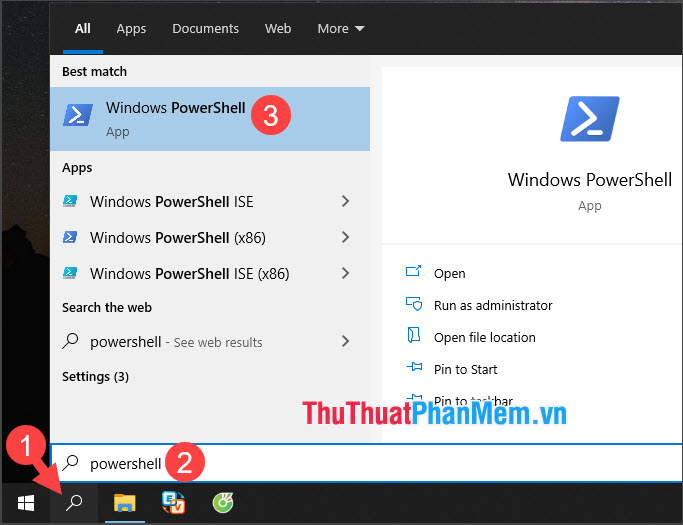 Chọn Windows PowerShell