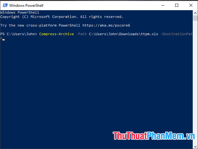 Cách nén và giải nén file bằng PowerShell trên Windows