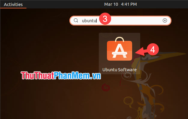 Nhập từ khoá Ubuntu và chọn Ubuntu Software
