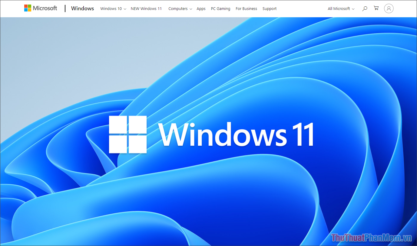 Để kiểm tra, hãy truy cập trang chủ Microsoft Windows 11.