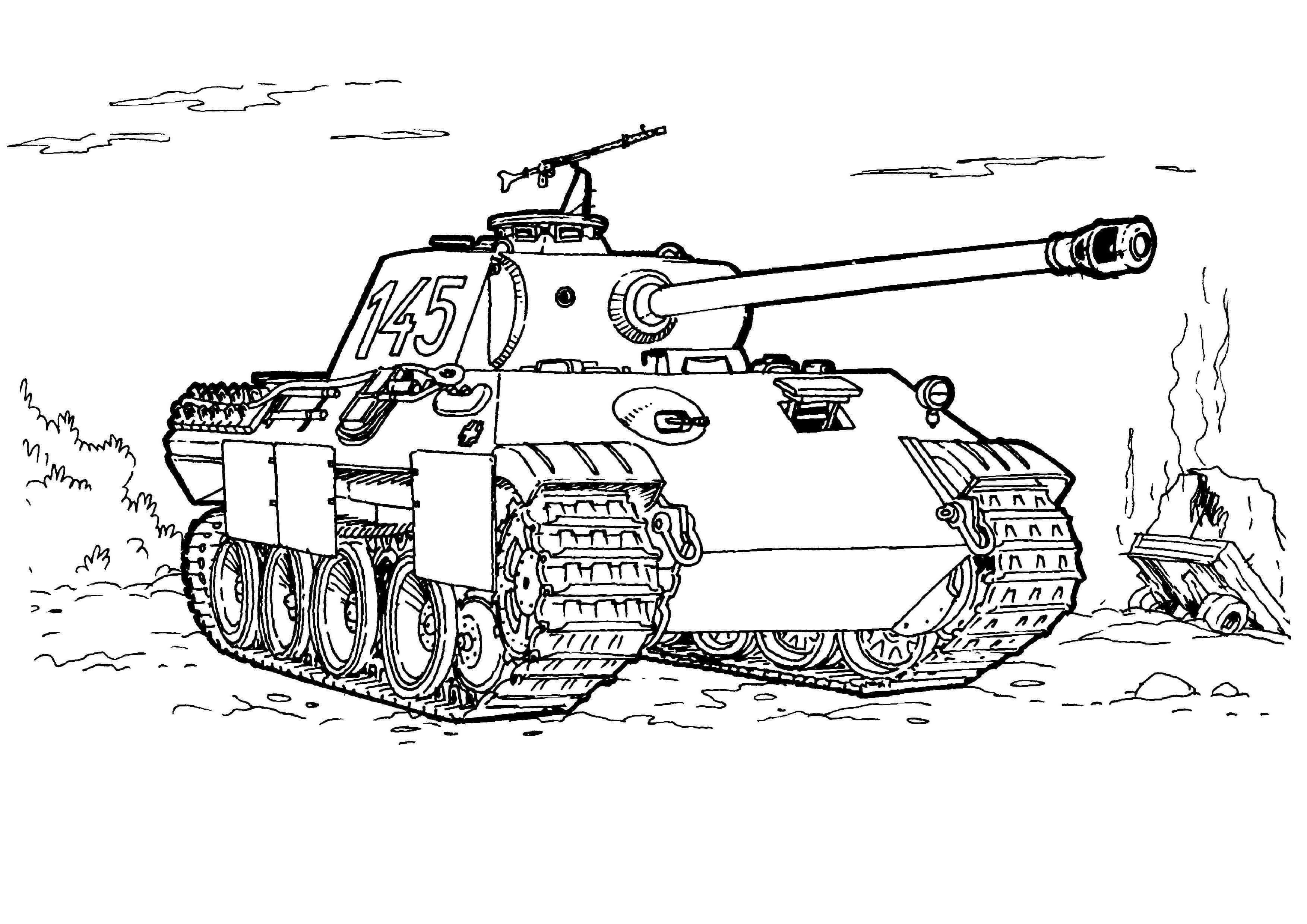 T145.  trang màu xe tăng
