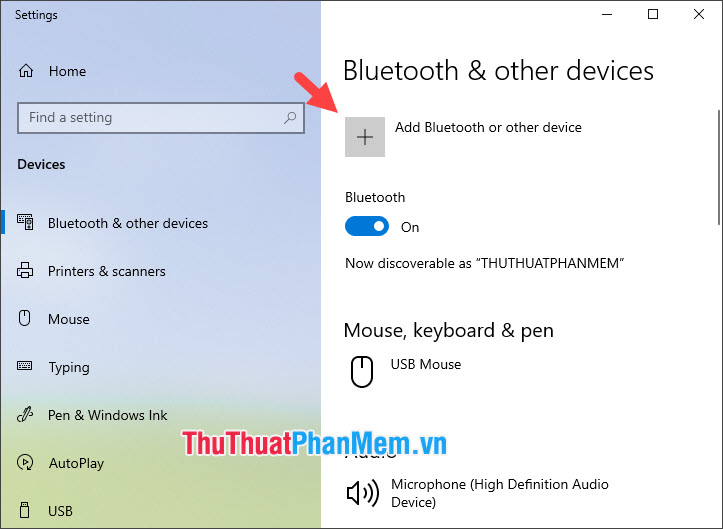 [Bluetooth またはその他のデバイスを追加]Nhấp chuột.