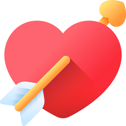 Icon mũi tên trái tim