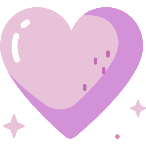 Icon trái tim màu tím