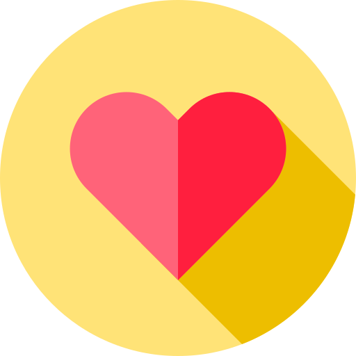 Icon trái tim vàng