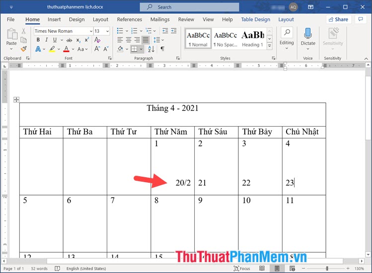Căn chỉnh bằng cách sử dụng tab hoặc phím cách