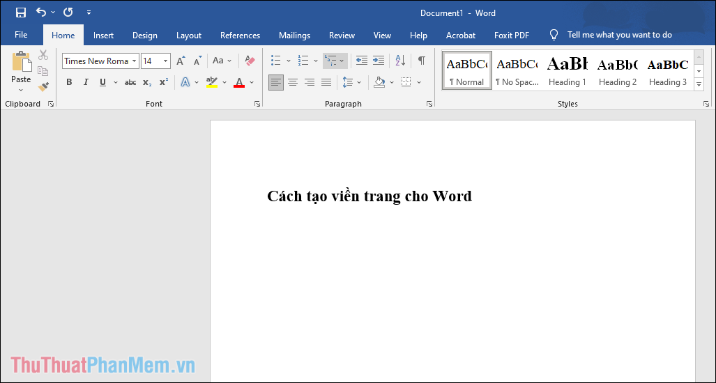Mở file Word trên máy tính cần tạo viền trang