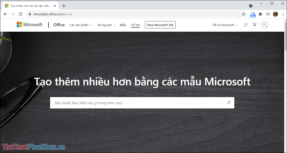 Nhấn vào ảnh để phóng to Truy cập trang chủ của Templates Office để lựa chọn các mẫu phù hợp với nhu cầu thiết kế của bản thân