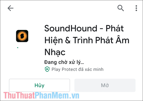 Truy cập trang chủ của Sound Hound để tải ứng dụng về điện thoại và sử dụng