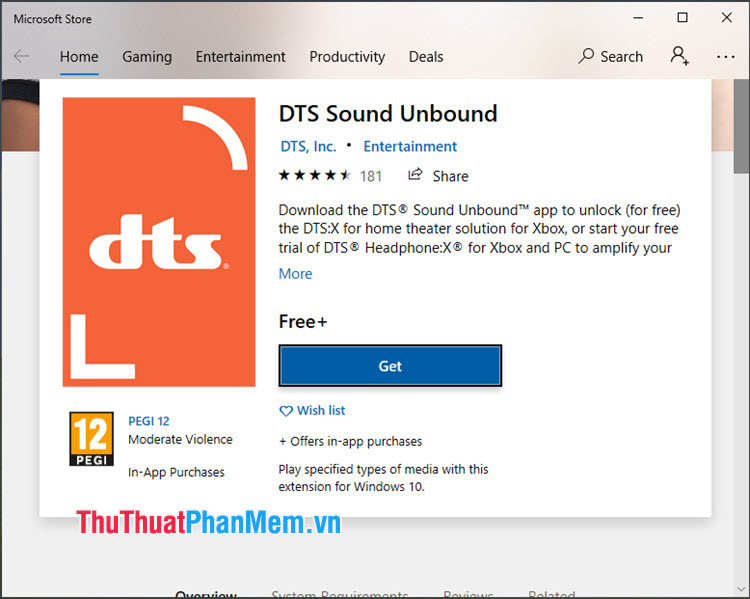 DTS Sound Unbound cũng cung cấp cho người dùng trải nghiệm âm thanh vòm khác biệt.