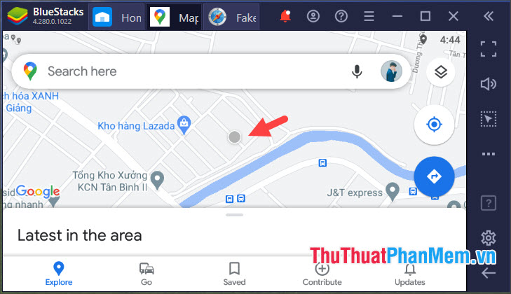 Mở ứng dụng Google Maps để đối chiếu địa điểm