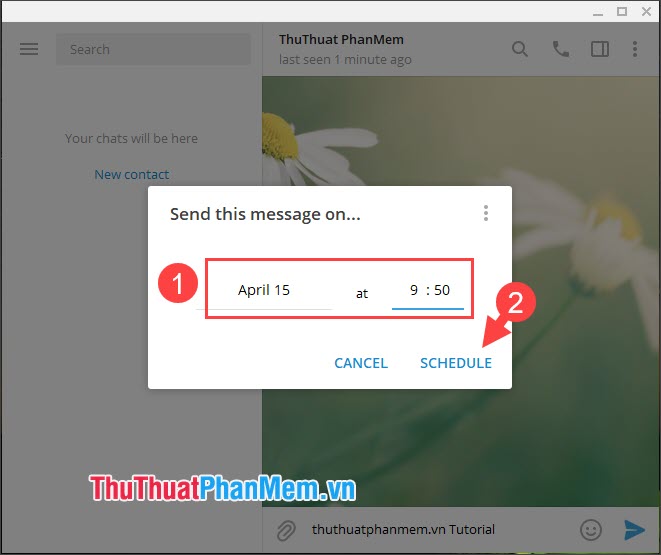 Cách hẹn giờ gửi tin nhắn trên Telegram