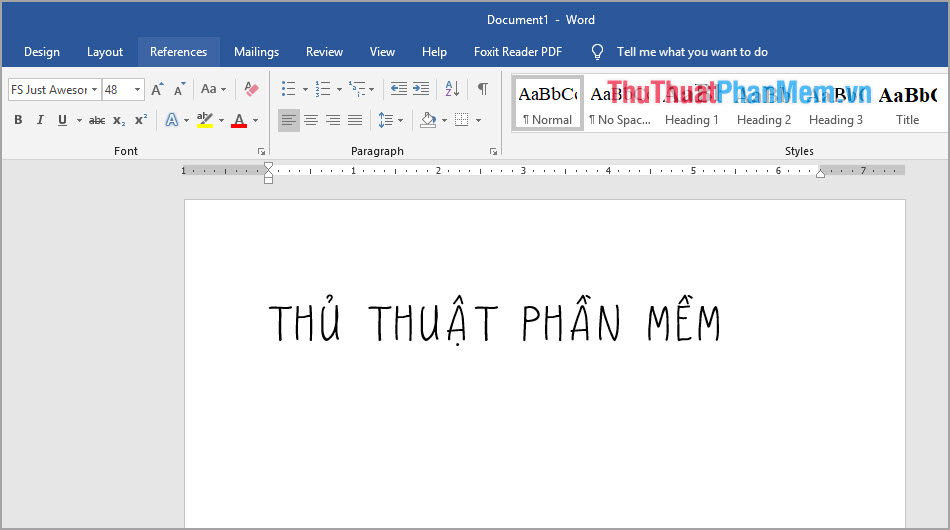 Font chữ viết tay Việt hóa in đậm