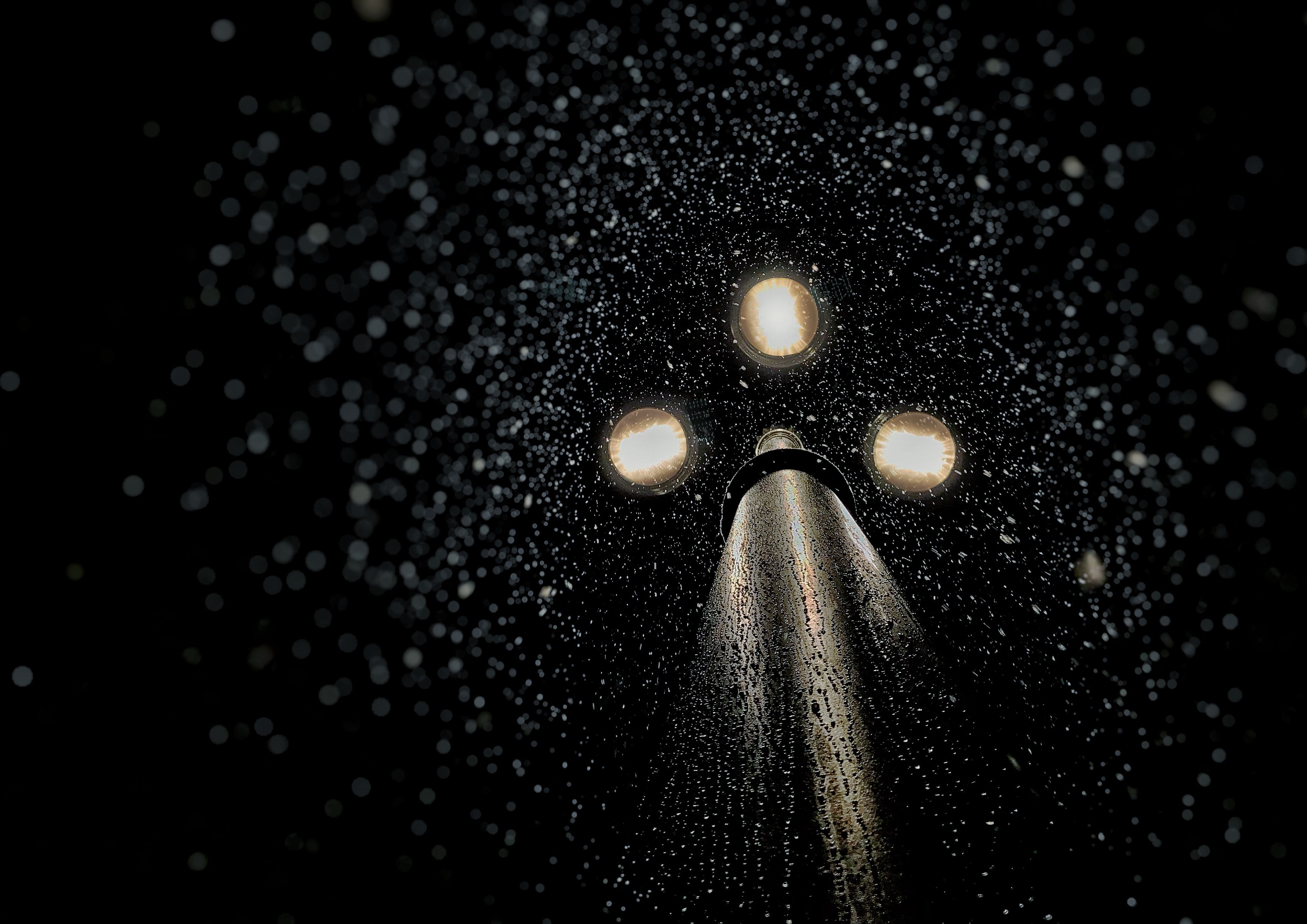 Background mưa và đèn