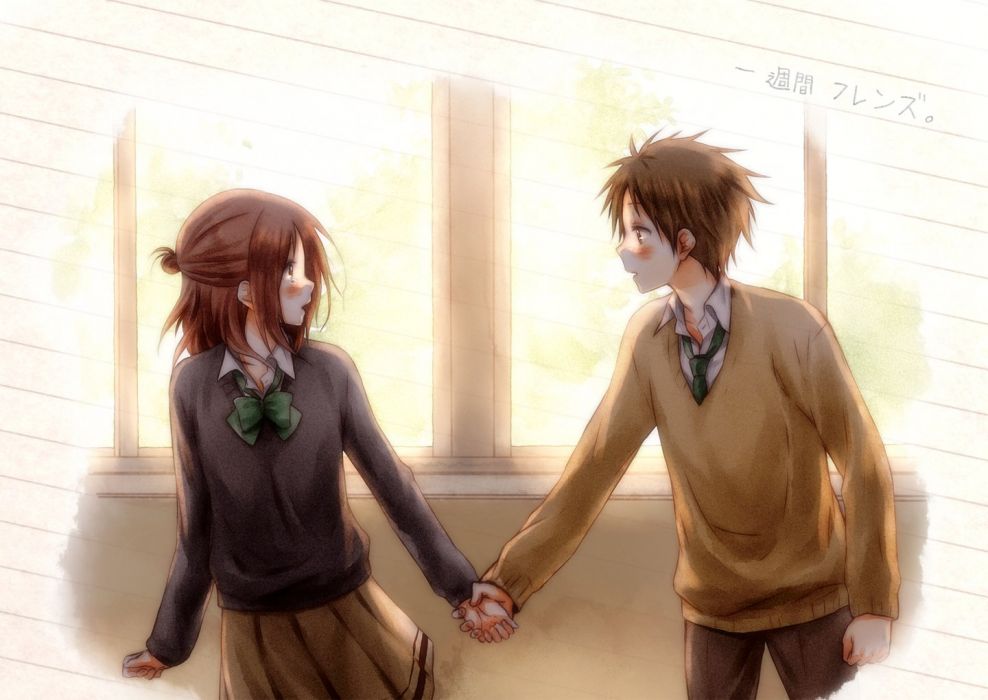 Hình hình họa Anime tình thương yêu dễ thương tuyệt đẹp