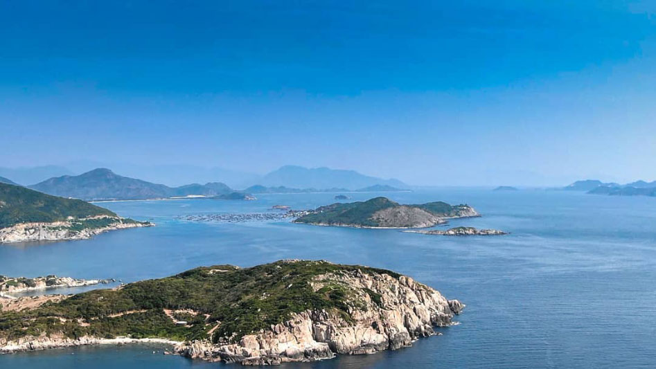 Hình ảnh đảo Bình Hưng nhìn từ trên cao