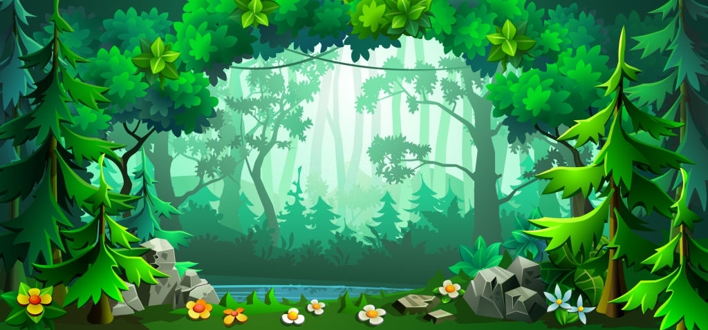 Background rừng cây xanh