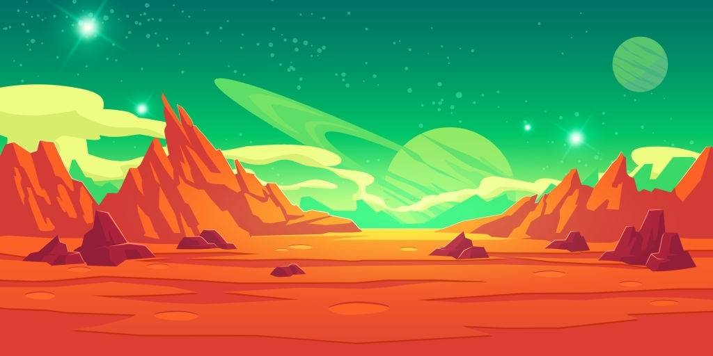 Mẫu background phong cảnh sao Hỏa
