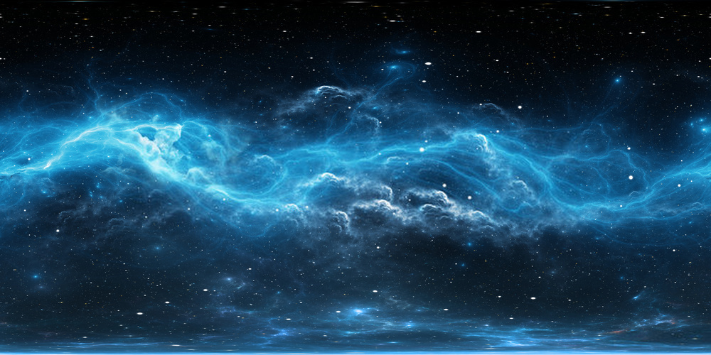 Mẫu background vũ trụ xanh
