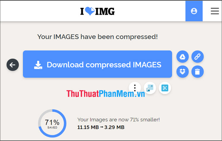 Click vào Download compressed IMAGES