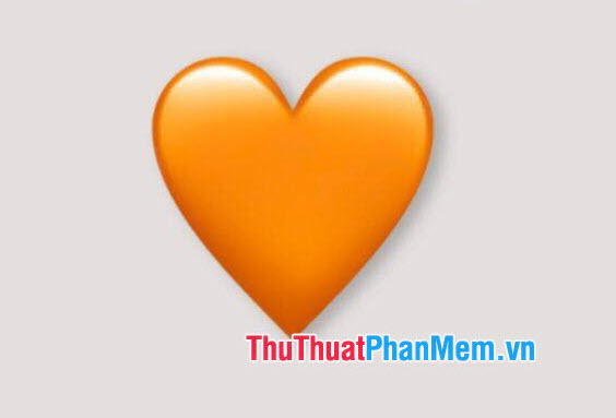 Icon trái tim màu cam