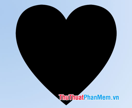 Biểu tượng trái tim màu đen