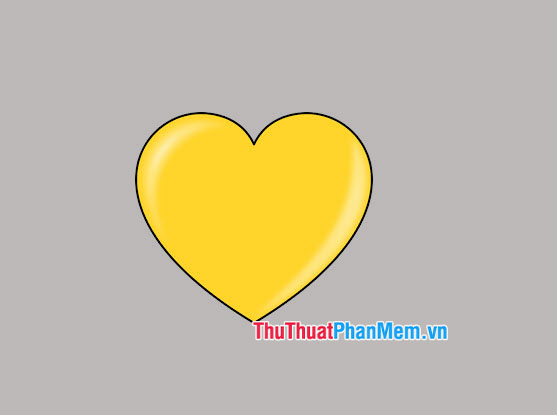 Icon trái tim màu vàng