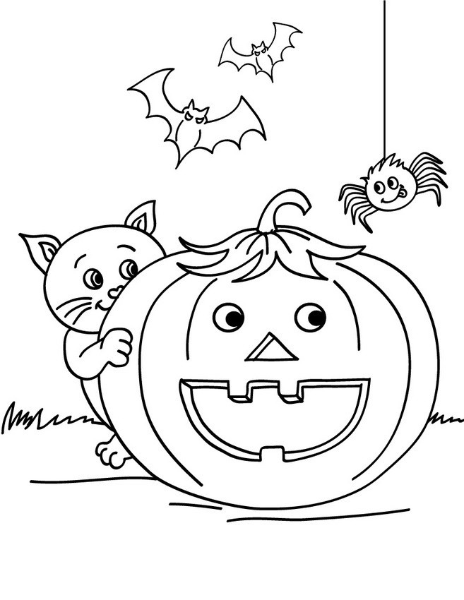 Trang tô màu Halloween cho trẻ em