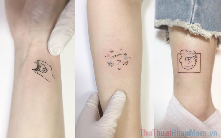 Những hình xăm nhỏ xinh tươi  How vĩ đại make tattoo at trang chính with pen  YouTube