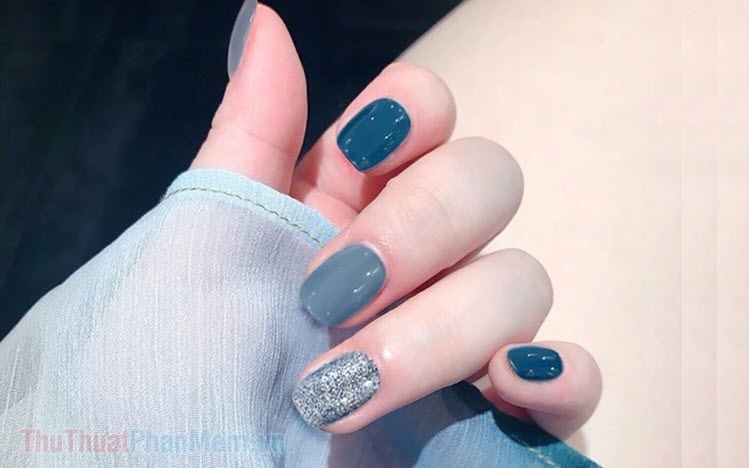 18 mẫu nail đẹp màu xanh ngọc cho nàng sành điệu đậm khí chất