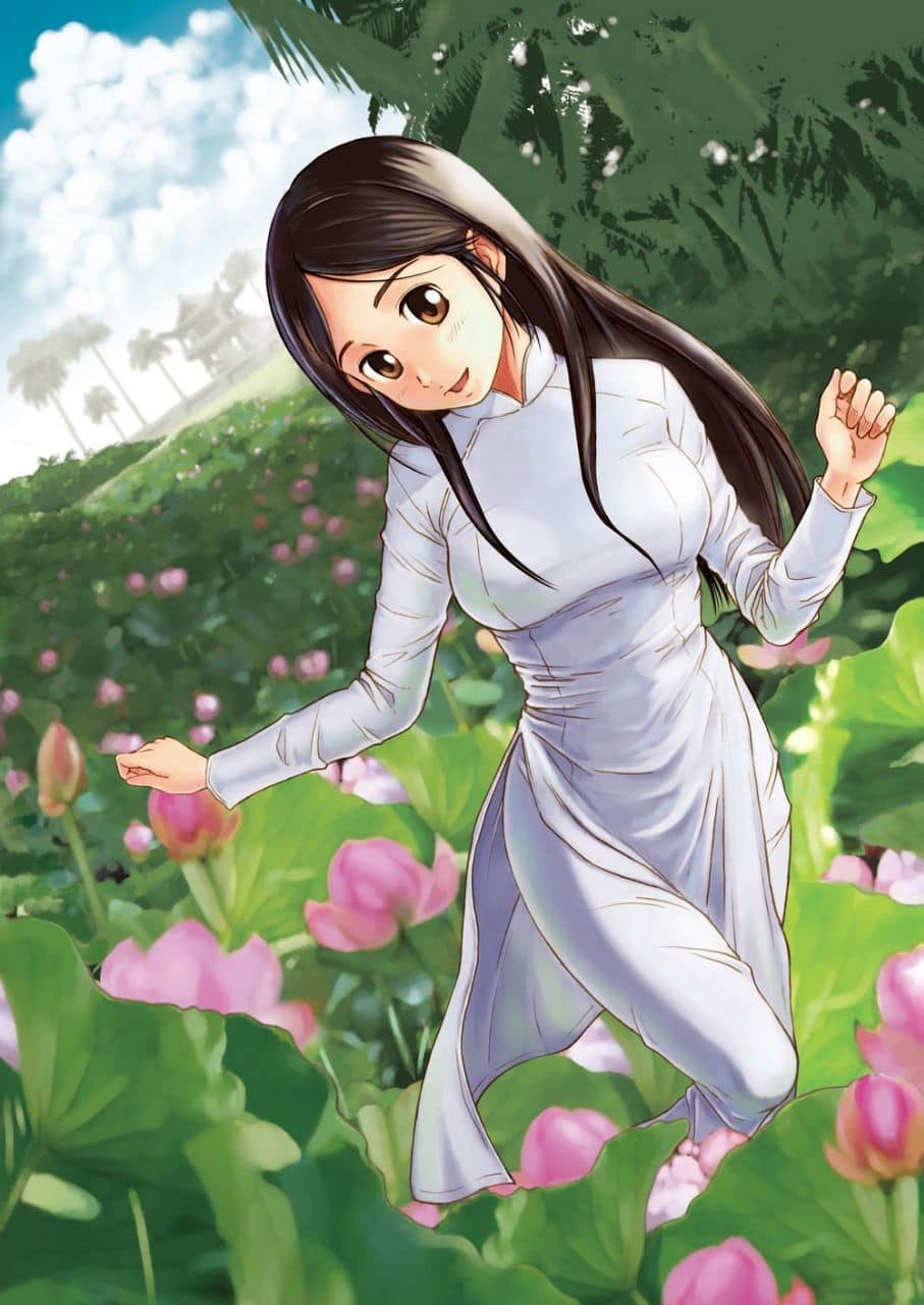 Hình ảnh anime áo dài xinh