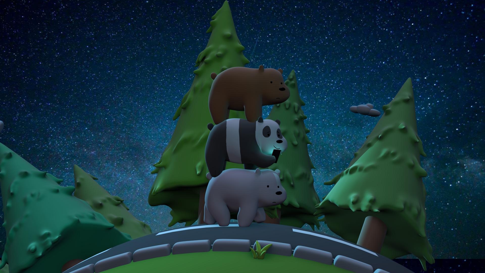 Hình nền 3D We Bare Bears đẹp, đẹp