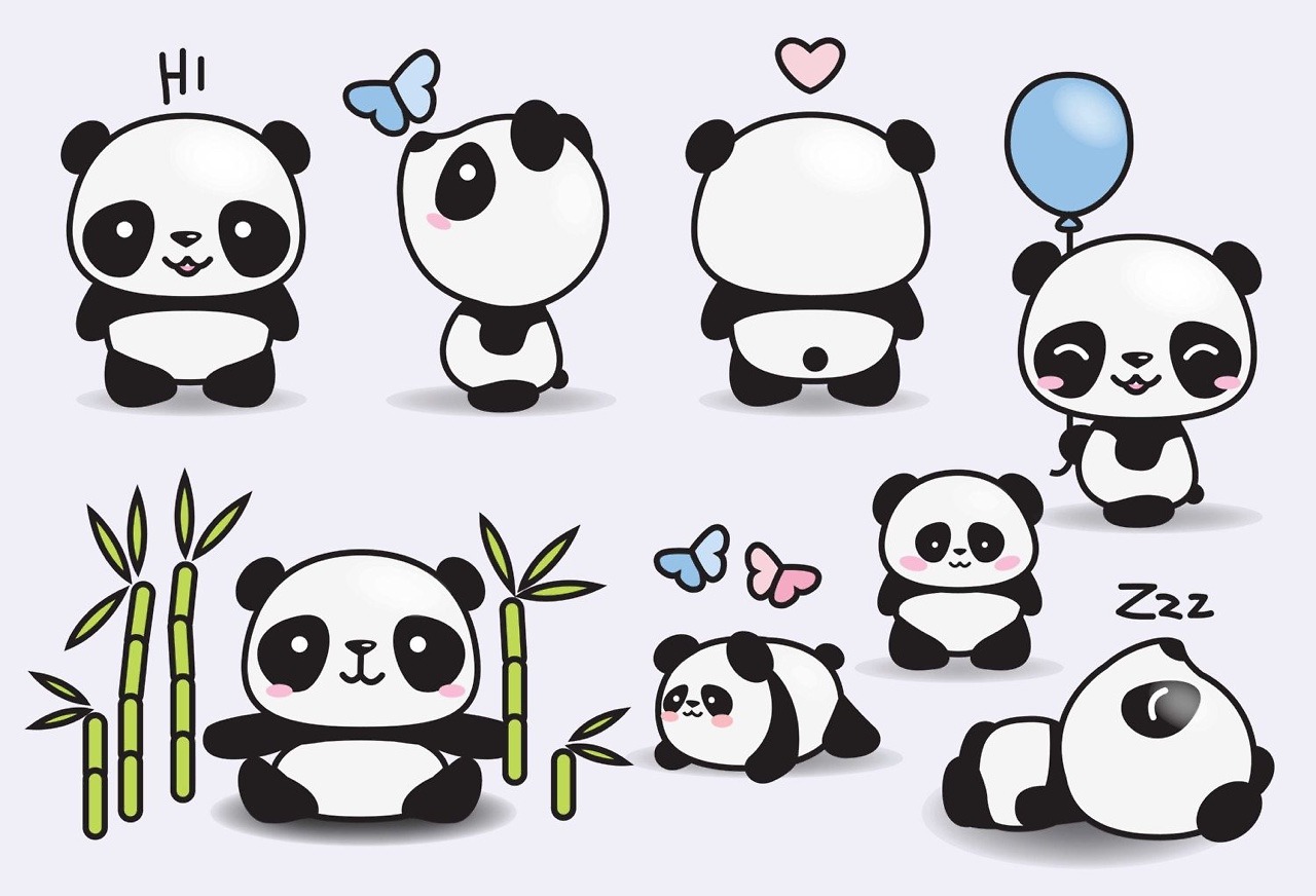 Ảnh panda chibi xinh đẹp HD