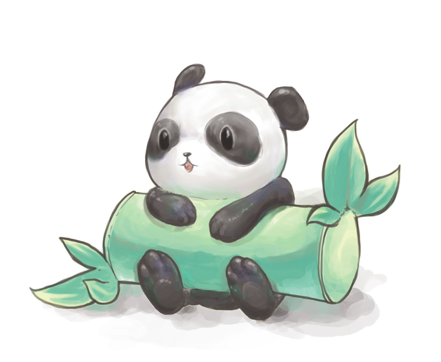 Hình hình họa panda panda chibi