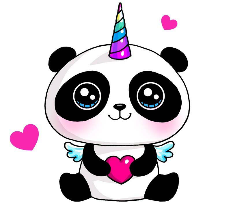 Hình vẽ panda chibi, cute