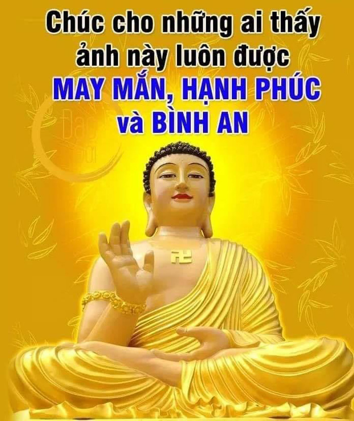 Ảnh Phật kèm lời chúc mùng 1 may mắn