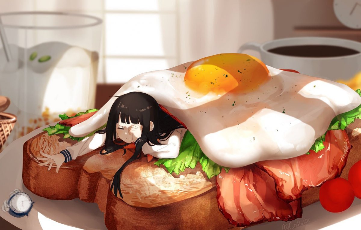 Hình hình họa món ăn anime xứng đáng yêu