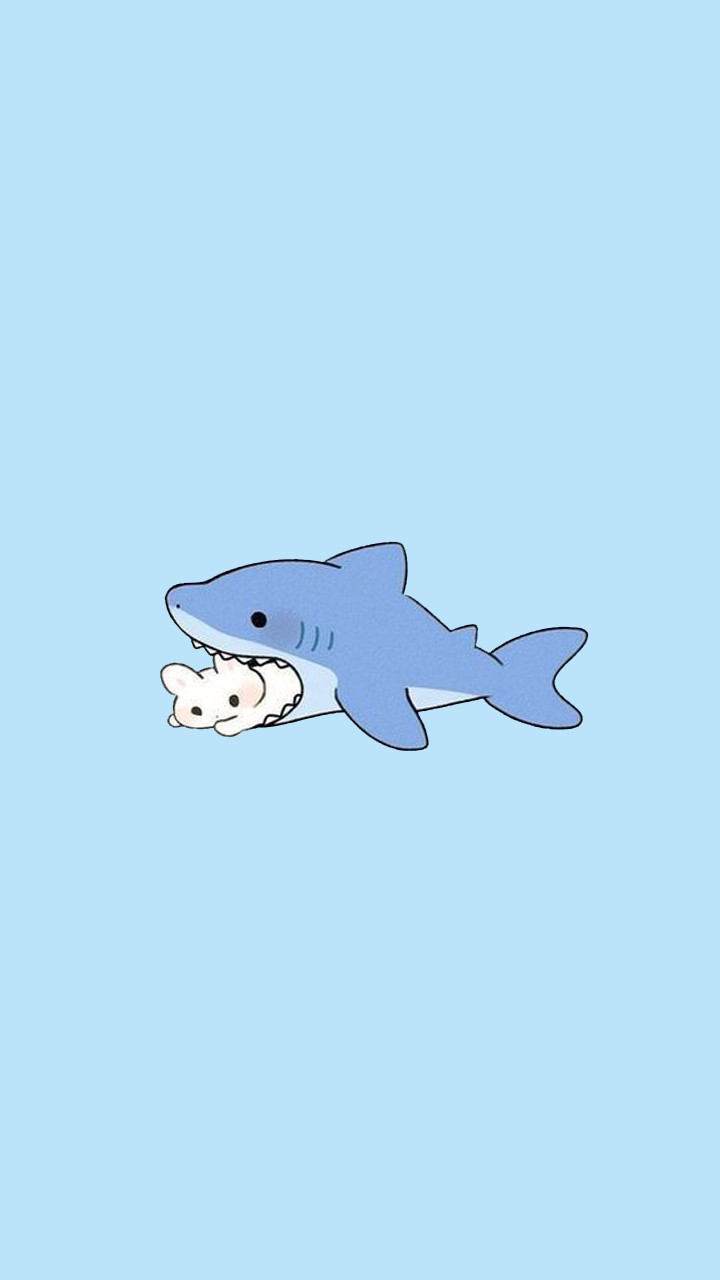 Hình nền cá mập chibi cute