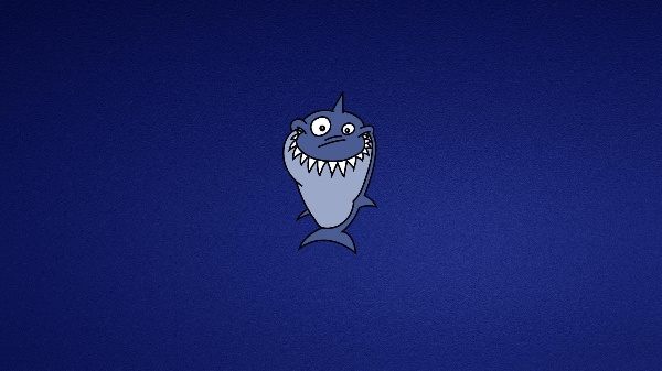Hình nền cá mập hoạt hình cute, hài hước