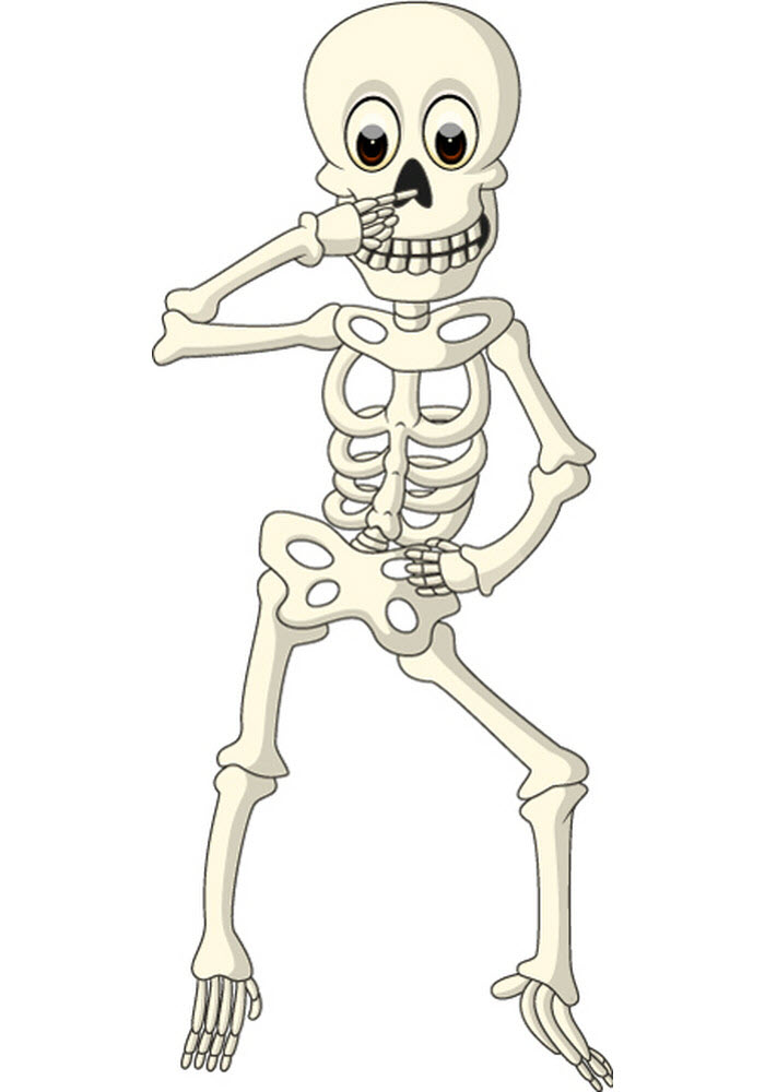 Một bức tranh hoạt hình hài hước xương