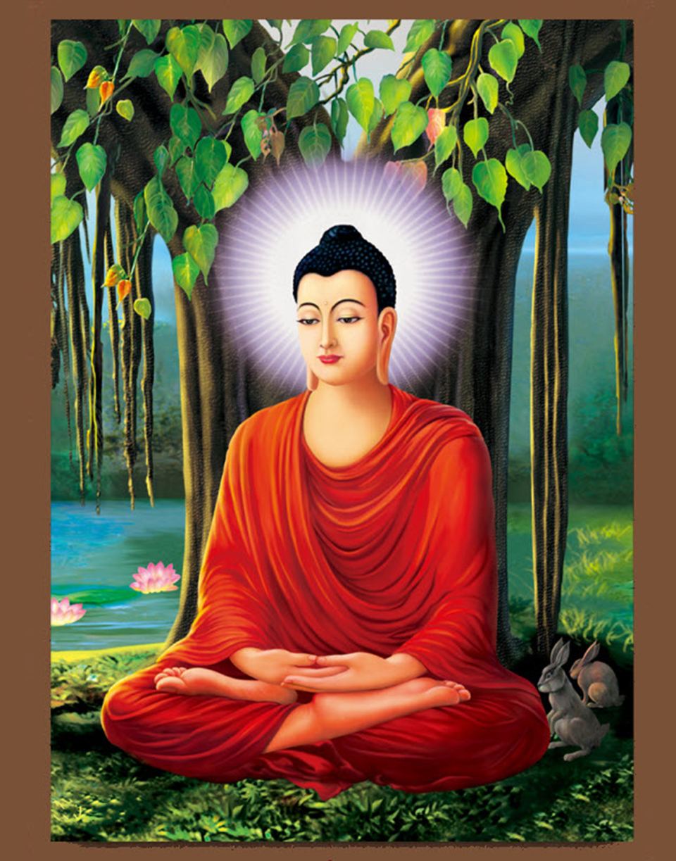 Chân dung Đức Phật khi thiền định dưới gốc cây bồ đề