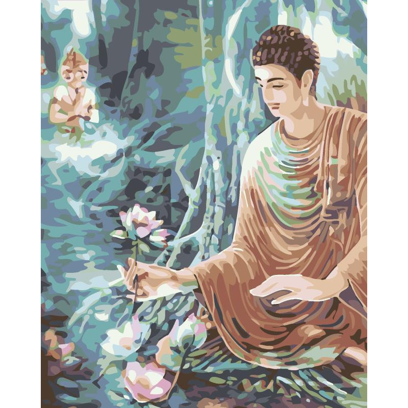 Tuyệt tác thiền với chủ đề Phật và hoa