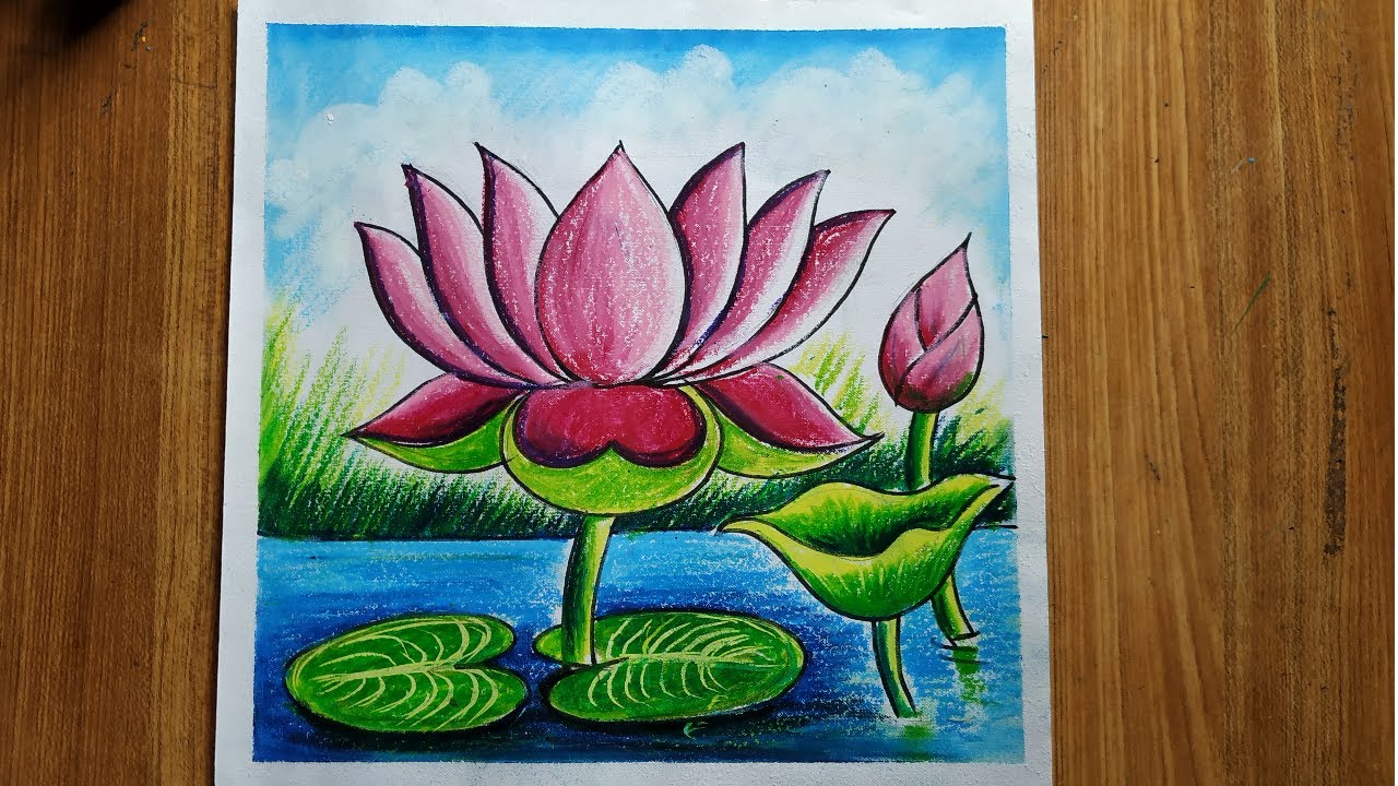 Bí Quyết Vẽ Tranh Sen Bằng Màu Nước  How To Draw Watercolor Lotus