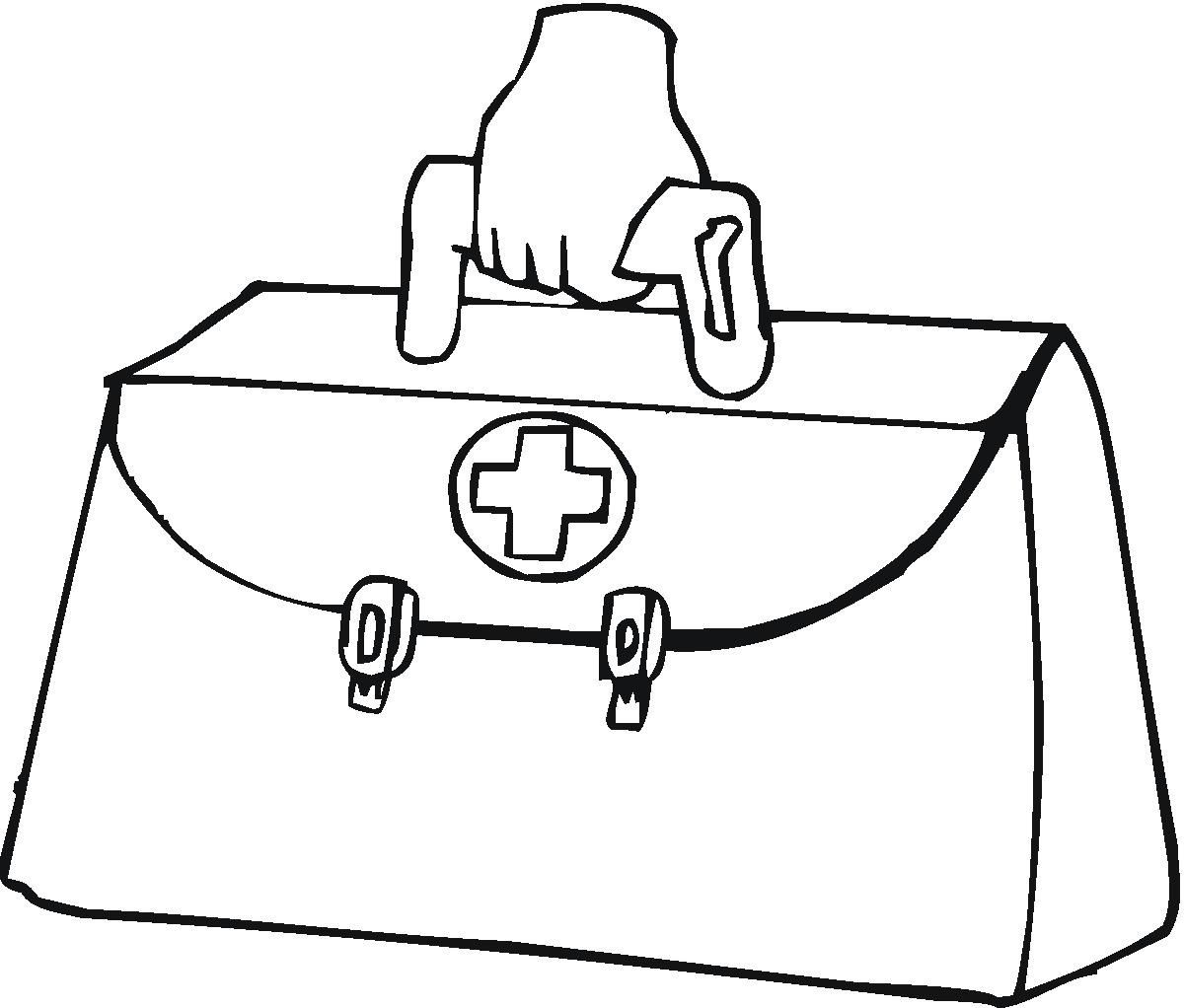 Doctor tools coloring page