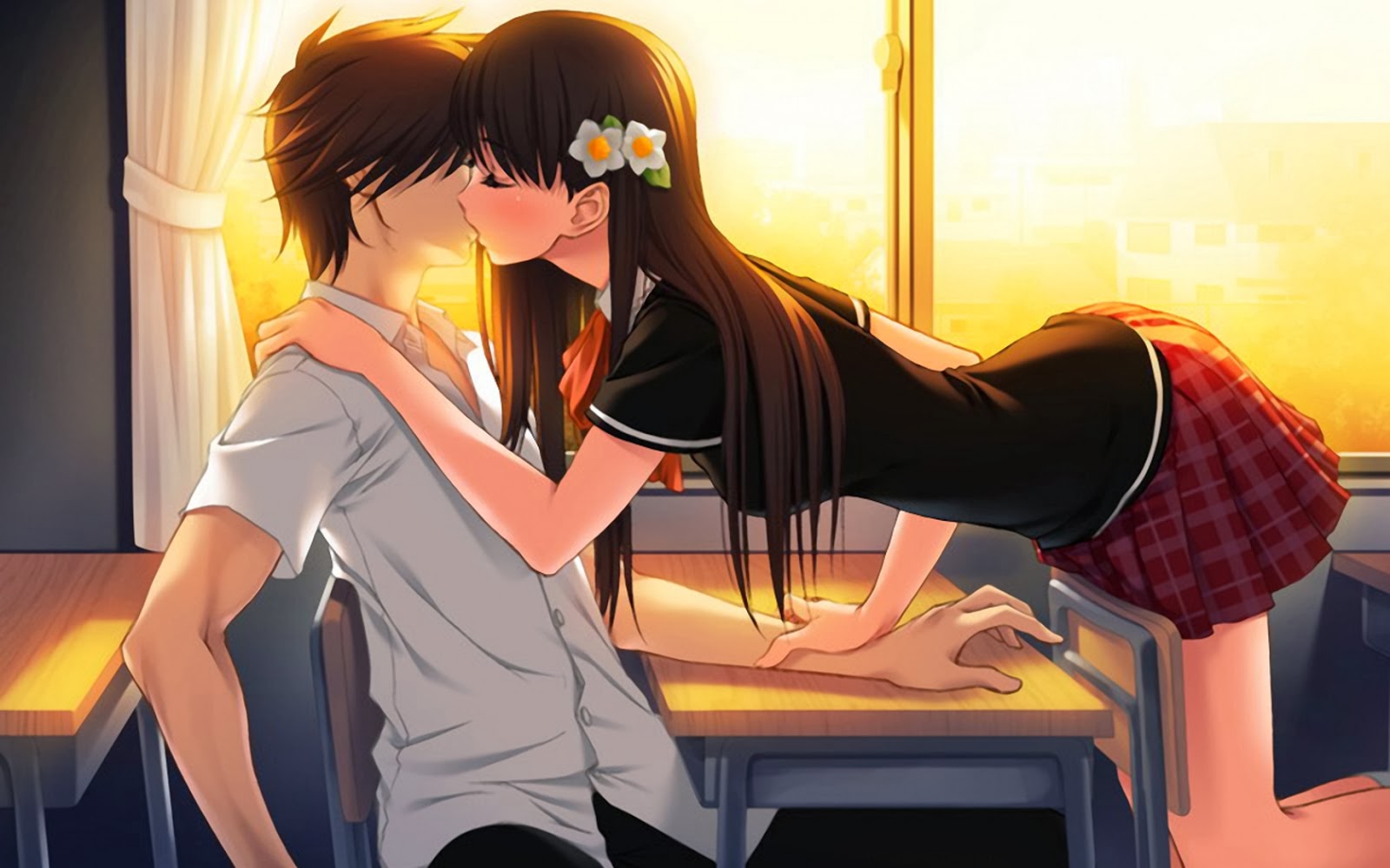 Hình ảnh hôn môi trong anime