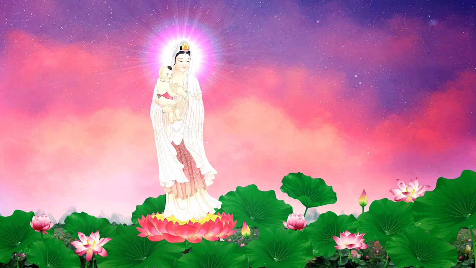 Hình nền Phật bà cứu độ chúng sinh