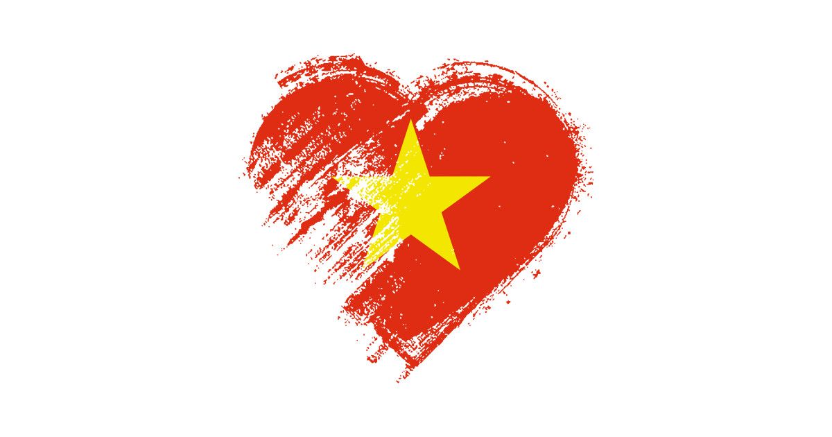 Hình trái tim lá cờ Việt Nam
