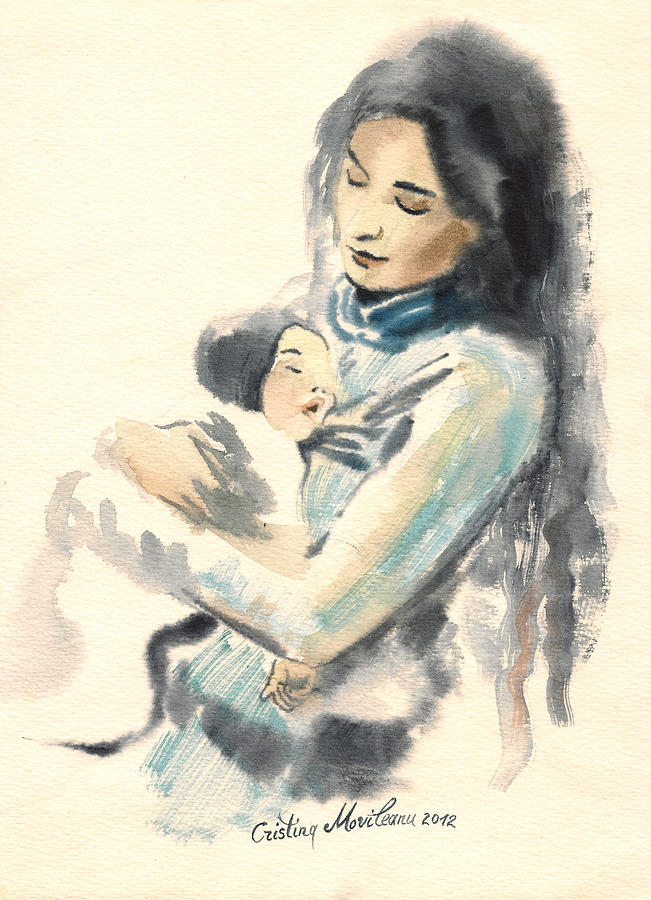 Bức tranh màu nước của mẹ