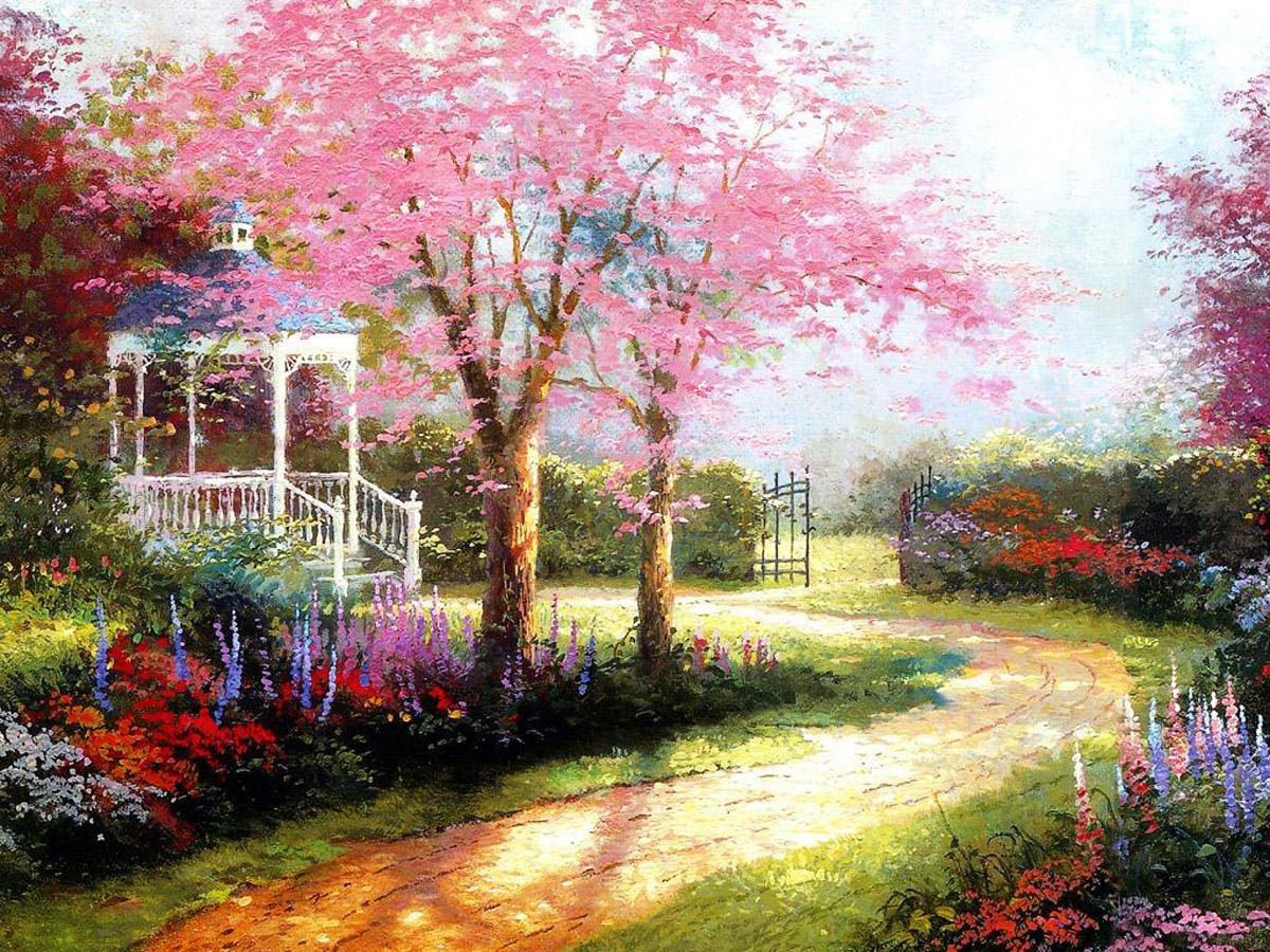 Tranh vẽ mùa xuân, hình vẽ mùa xuân đẹp nhất