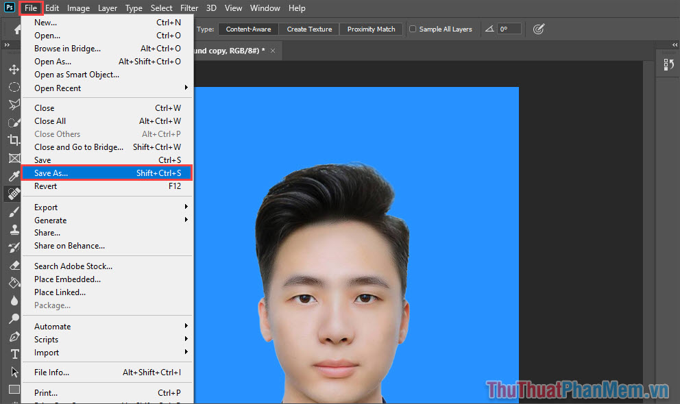 Hướng dẫn thay phông nền xanh ảnh thẻ bằng Photoshop